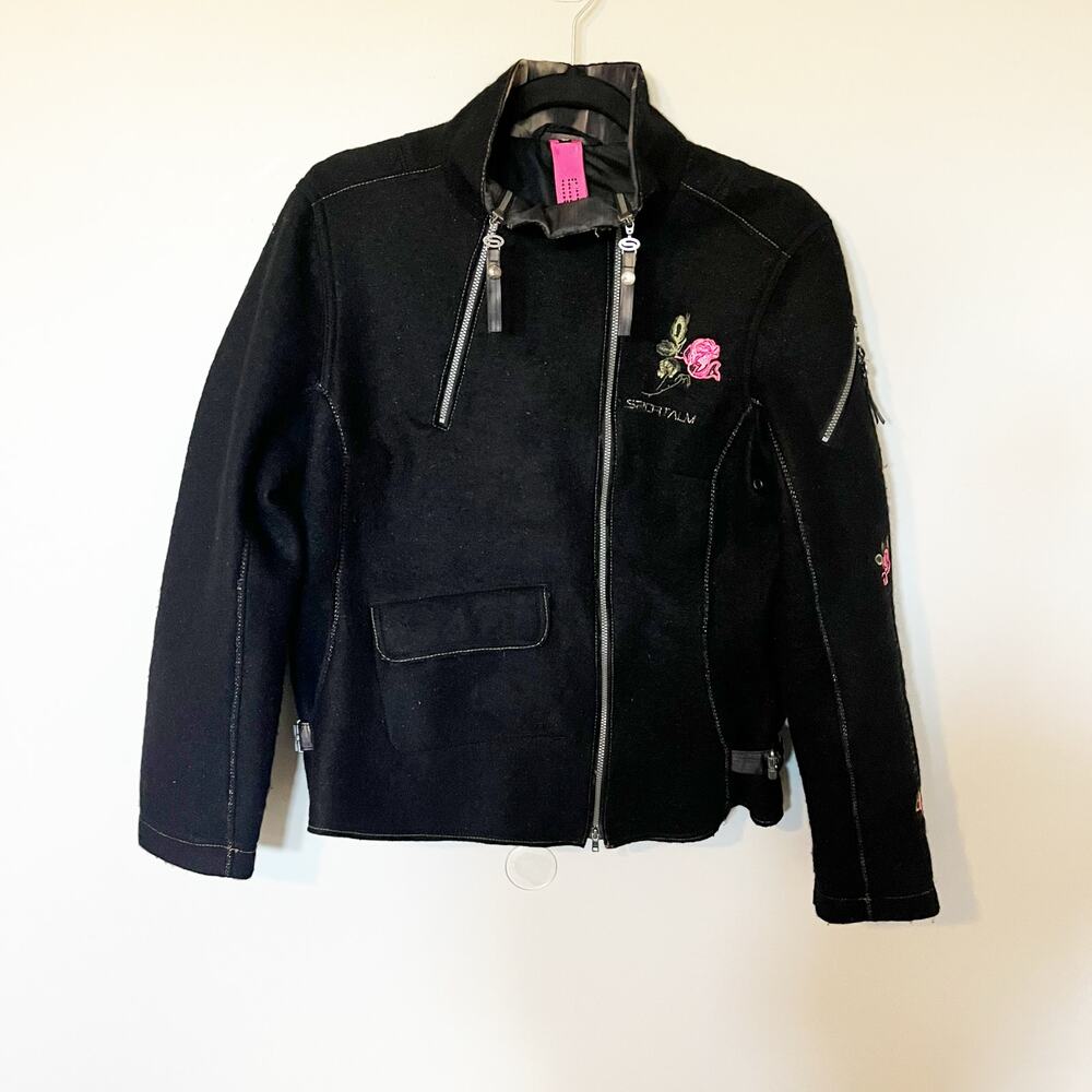 Sportalm vintage wool embellished floral‎ jacket women’s size 40/10